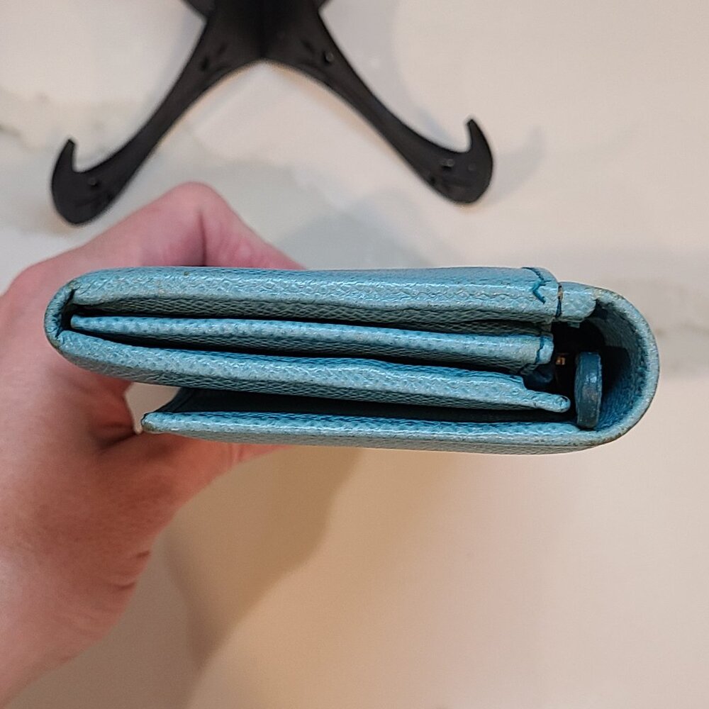 Dolce & Gabbana blue Dauphine leather continental flap wallet EUC - Picture 13 of 13